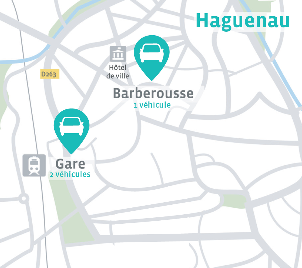 carte stations à Haguenau
