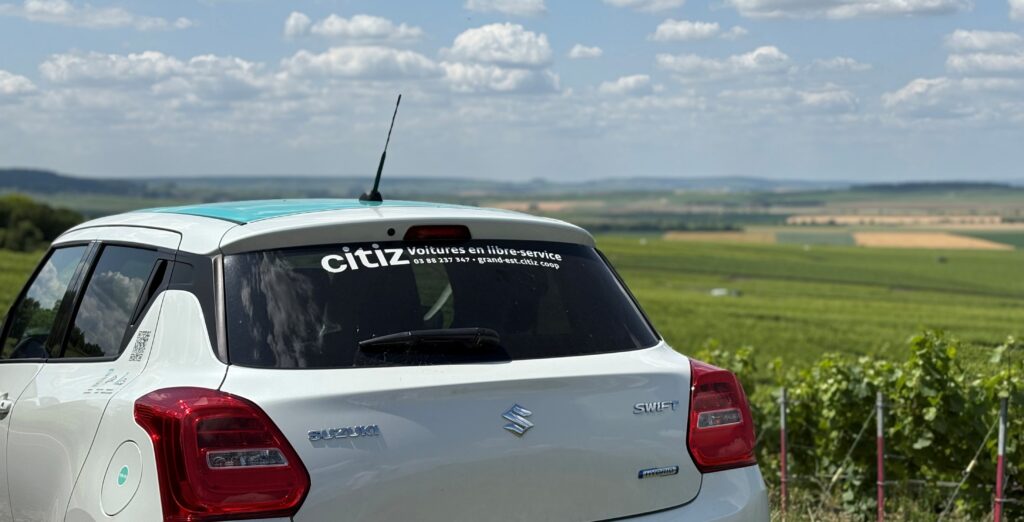 Véhicule Citiz dans la Montagne de Reims